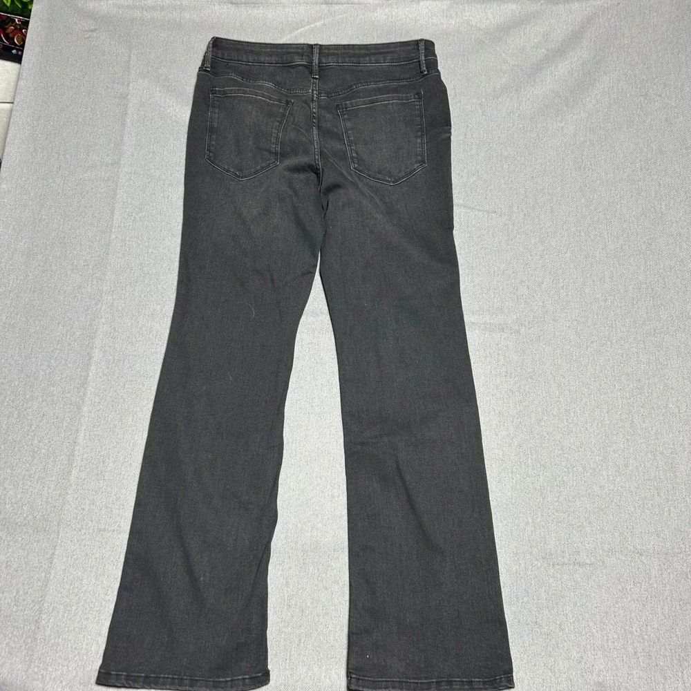 Simply Vera Vera Wang Womens Mid‎ Rise Bootcut Jeans 12 Black Distressed Stretch